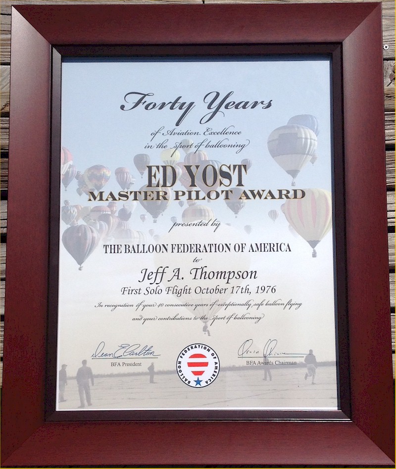 Master Pilot Award
