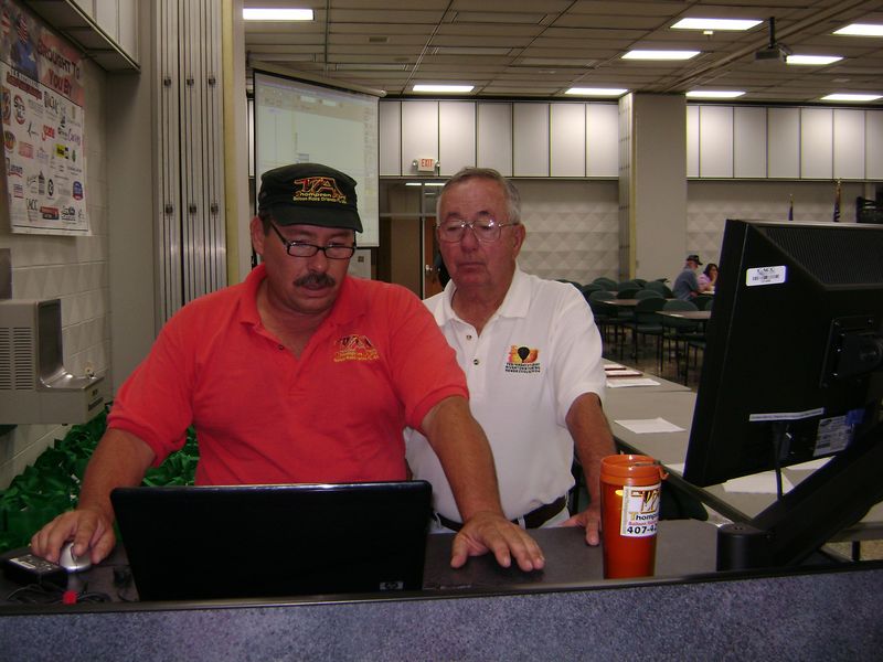 Me and my father working on our maps for the National Balloon Championships